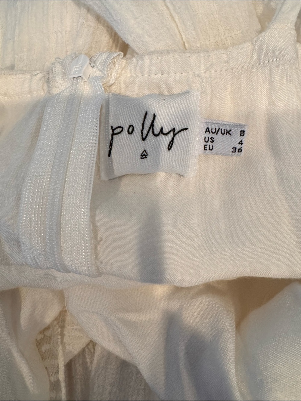 Polly White Cottagecore Sundress Size 4 - Picture 6 of 8